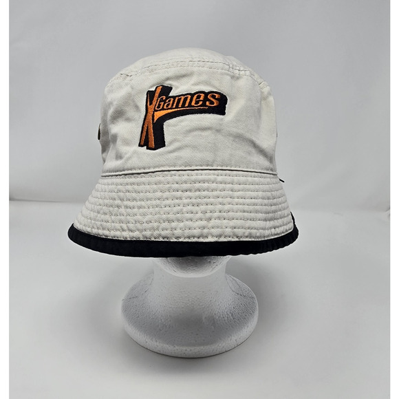 Vintage 2002 Espn Philadelphia X-GAMES Bucket Hat One Size Beige 100% Cotton - Picture 1 of 11